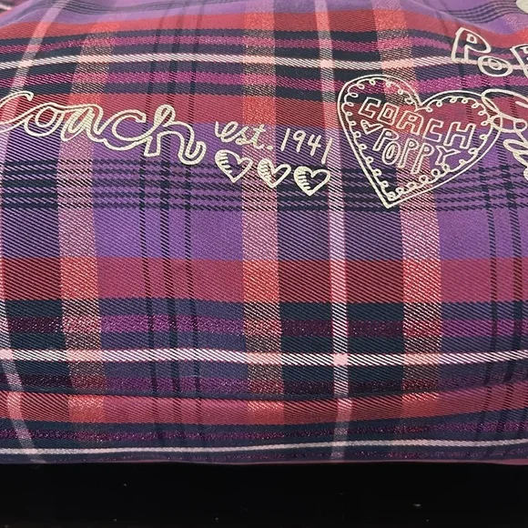 Coach PoppyTartan Glam Glitter Tote 15886 New - Picture 9 of 16